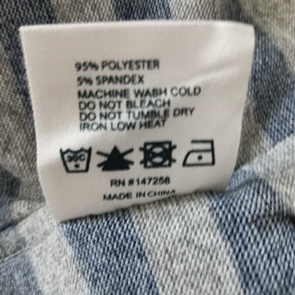 Simply Southern Striped Sweater Tunic with Buttons on Side Navy/Gray sz L NWT - Picture 10 of 10